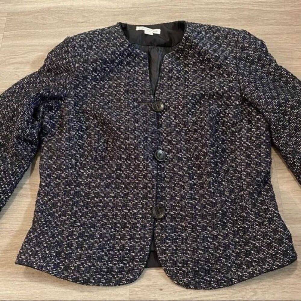 Coldwater Creek Dark Patterned Button Front 3/4 S… - image 2